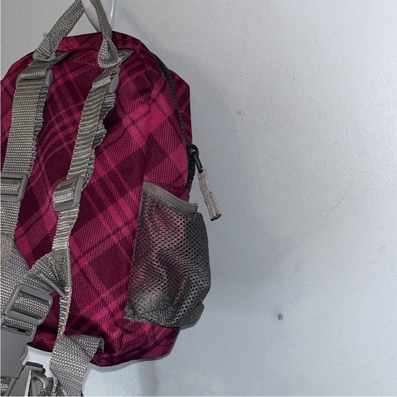 Eddie Bauer Fuchsia Gray Zip Around Bag Backpack Mini - Picture 5 of 6